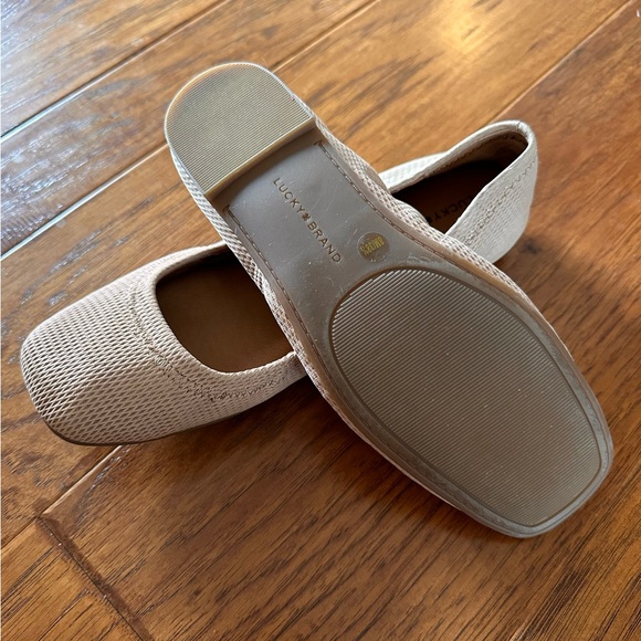 Lucky Brand Juthro Leather Cortado Tan Flats Size 8 - Picture 6 of 8